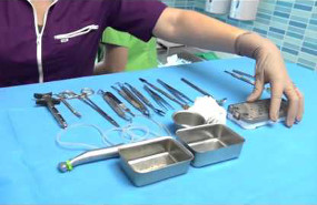 Installation des instruments chirurgicaux